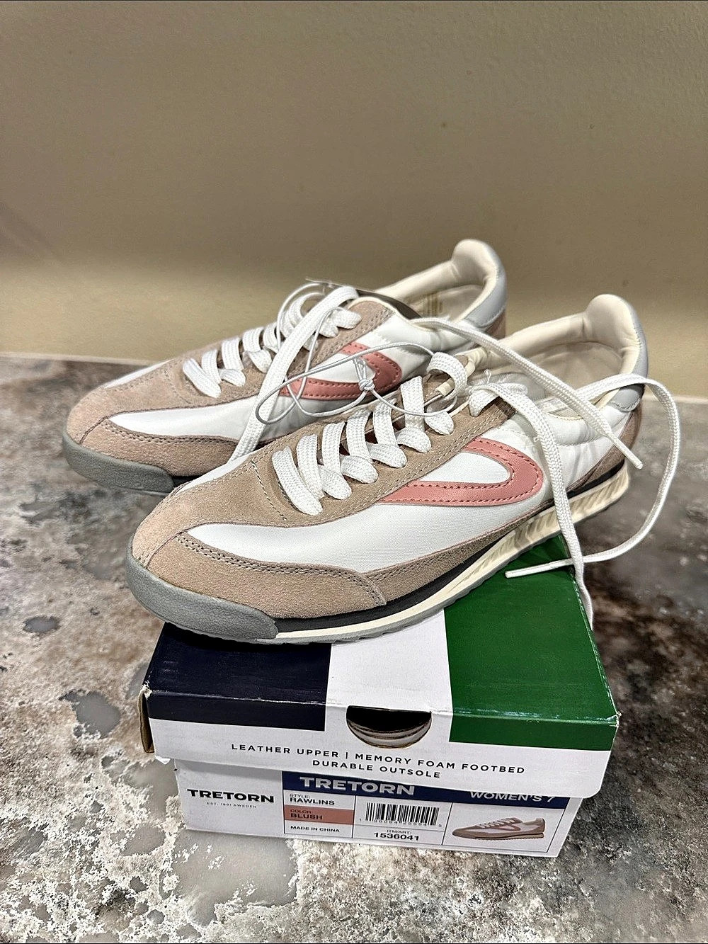 Tretorn Rawlins Women's Sneakers White & Pink US 7